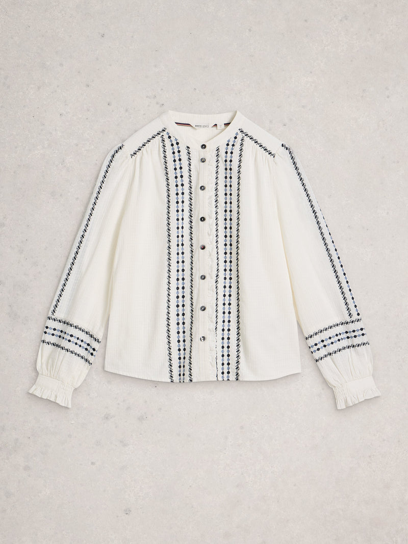 An image of the White Stuff Naomi Embroidered Shirt