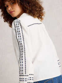 An image of the White Stuff Naomi Embroidered Shirt