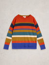 An image of the White Stuff Olive Stitch Stripe Jumper