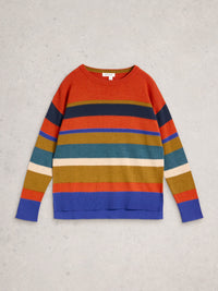 An image of the White Stuff Olive Stitch Stripe Jumper