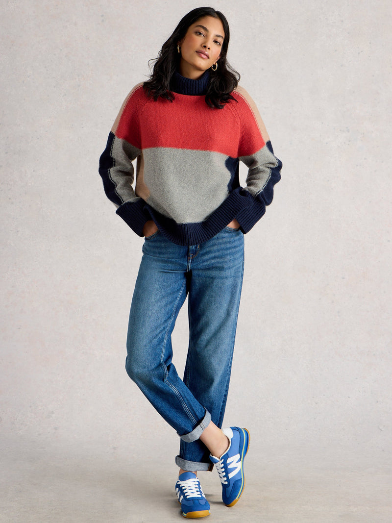 An image of the White Stuff Mary Colourblock Jumper