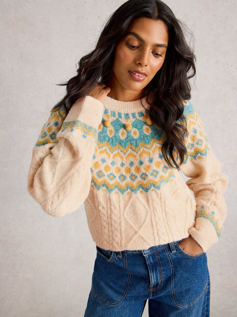 An image of the White Stuff Izzy Fairisle Jumper