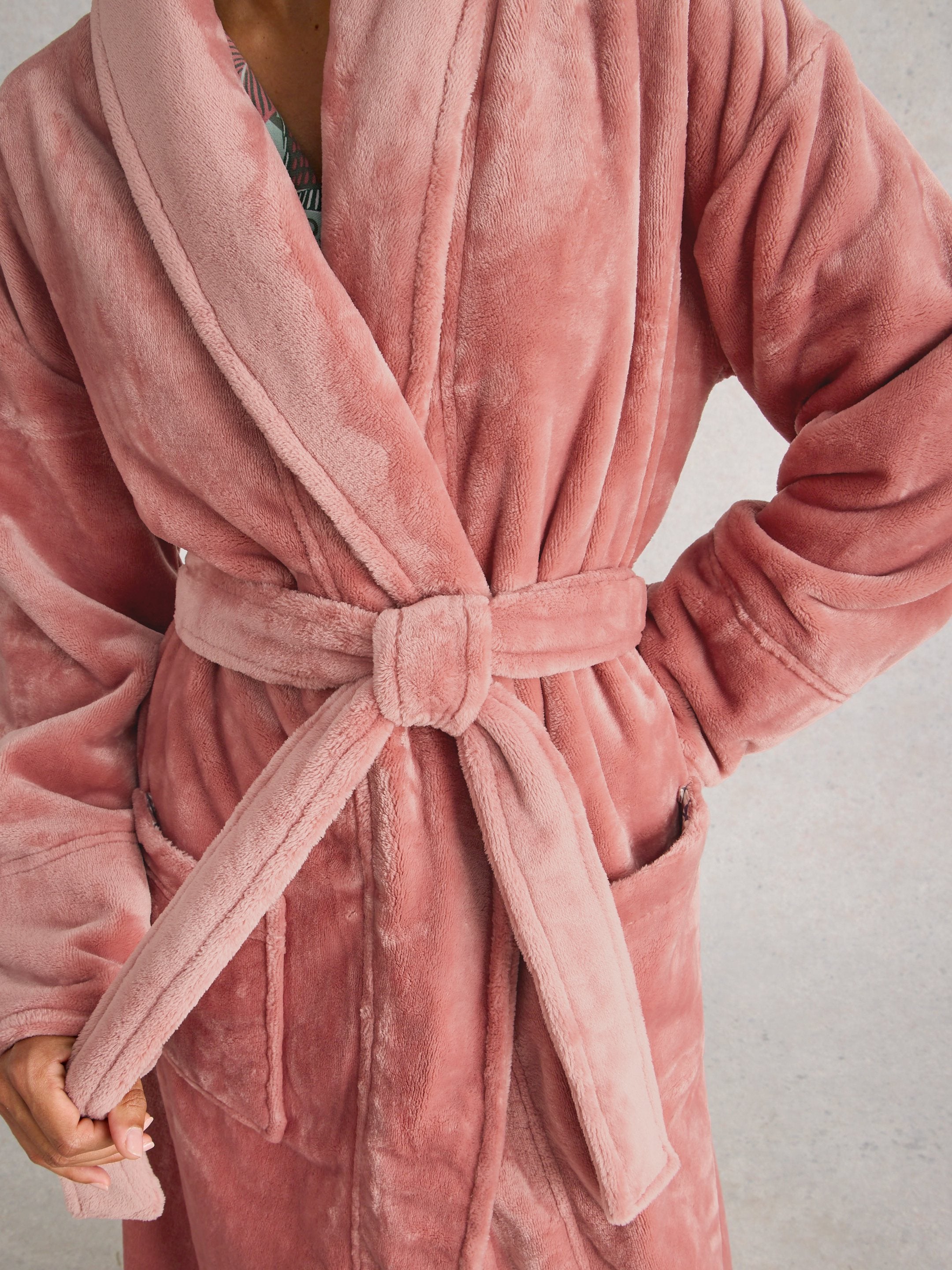 An image of the White Stuff Clover Cosy Dressing Gown