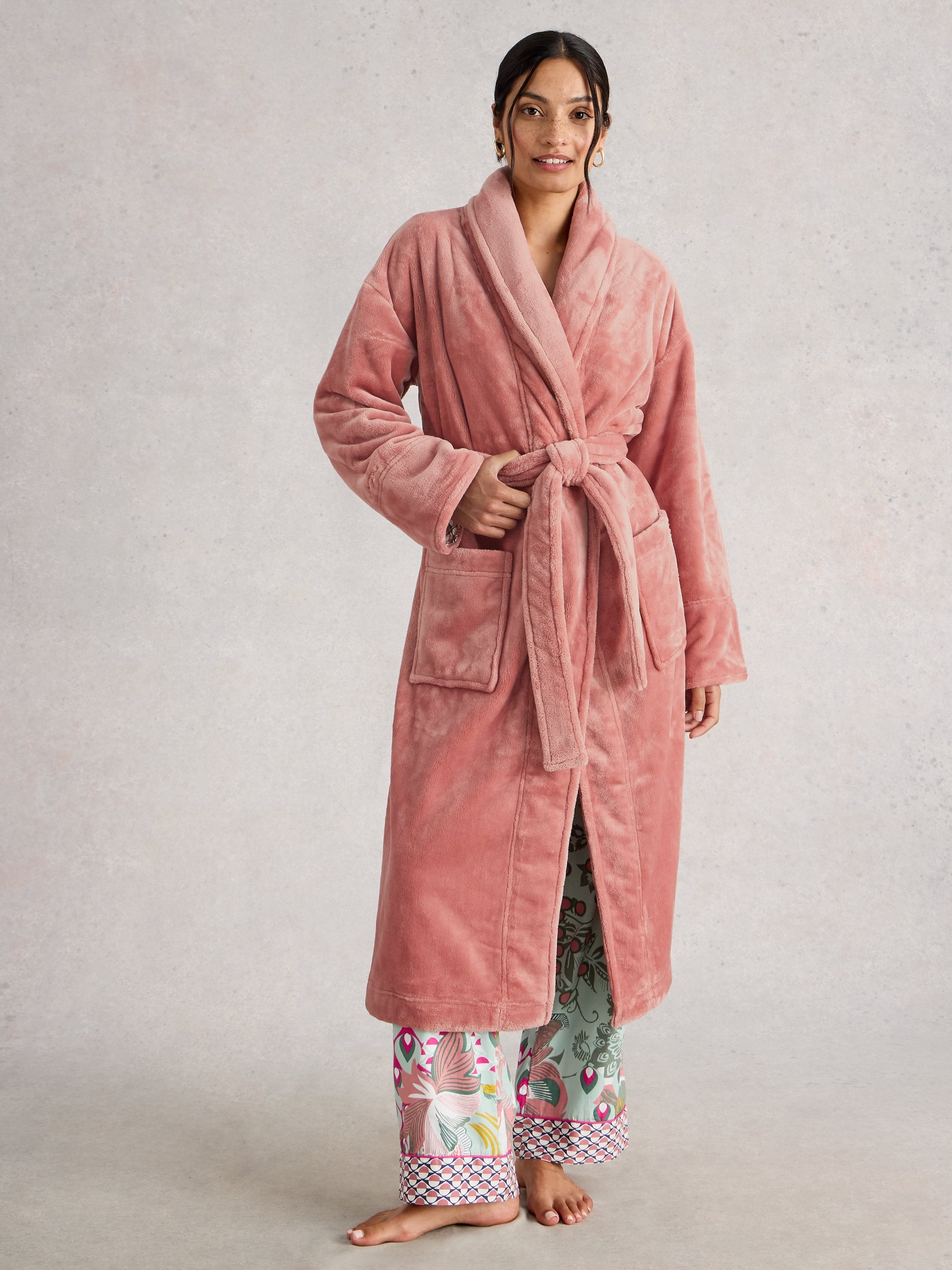 An image of the White Stuff Clover Cosy Dressing Gown
