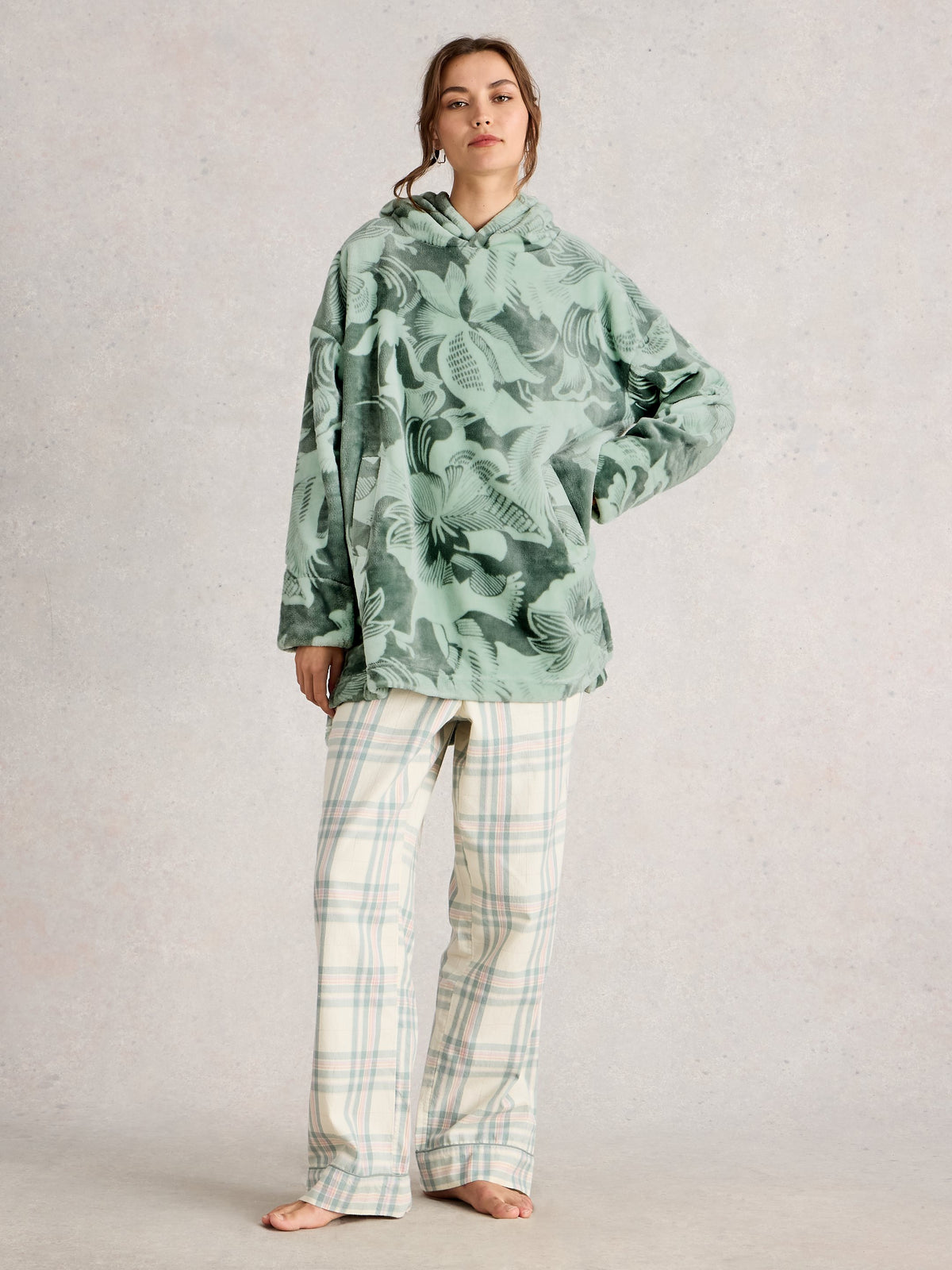 An image of the White Stuff Clover Snuggle Hoodie