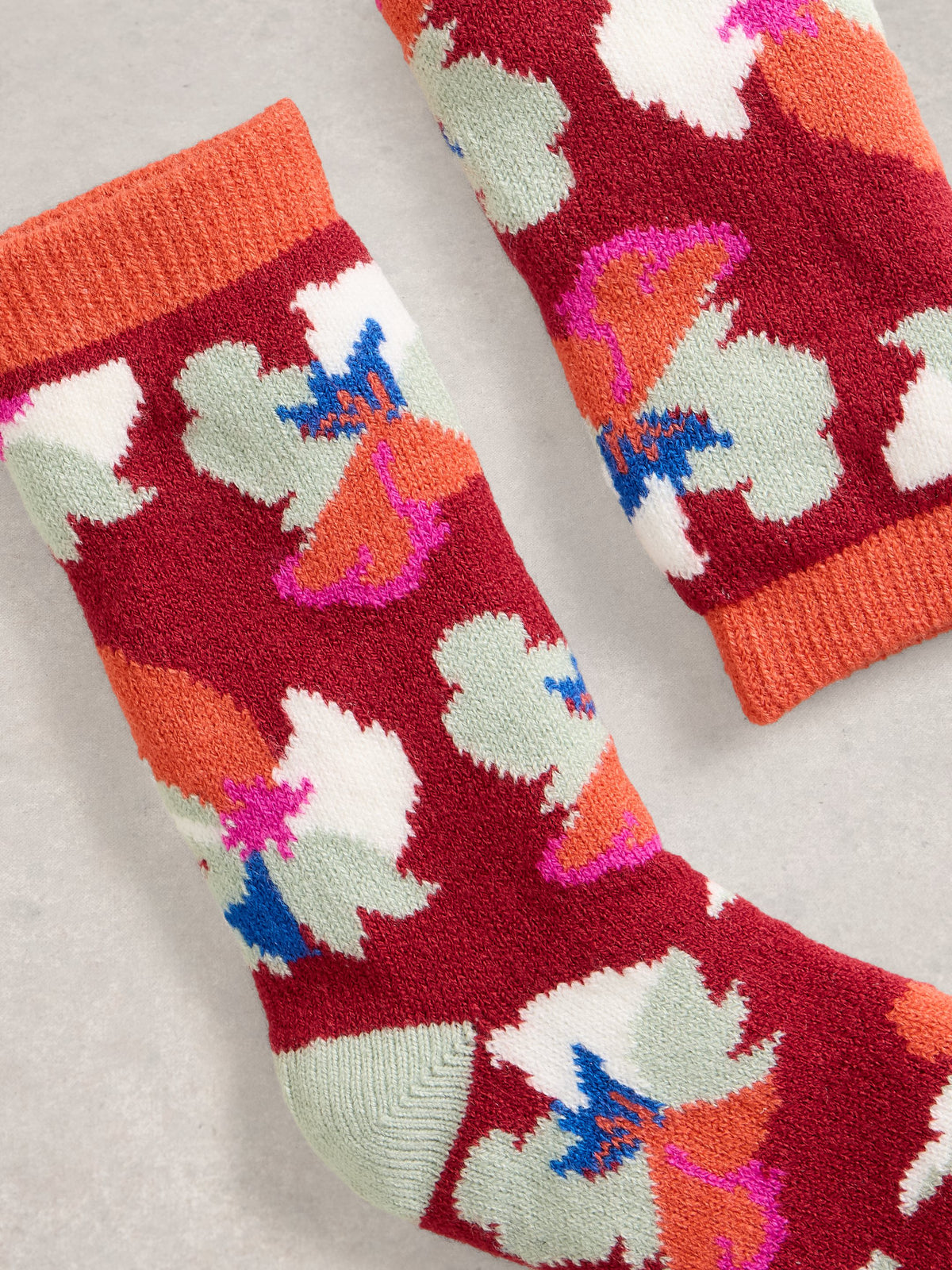 An image of the White Stuff Floral Cabin Socks