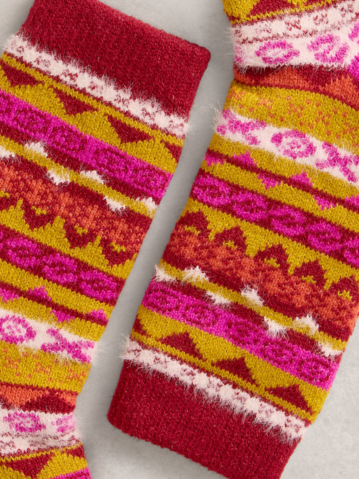 An image of the White Stuff Pop Fairisle Cabin Socks