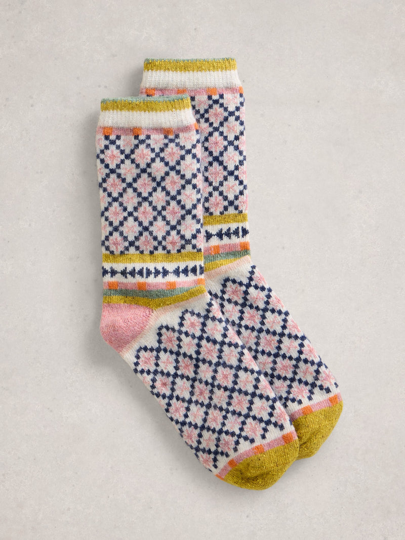 An image of the White Stuff Star Fairisle Wool Sock