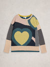 An image of the White Stuff Olive Heart Jumper