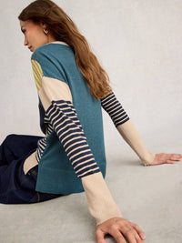 An image of the White Stuff Olive Heart Jumper