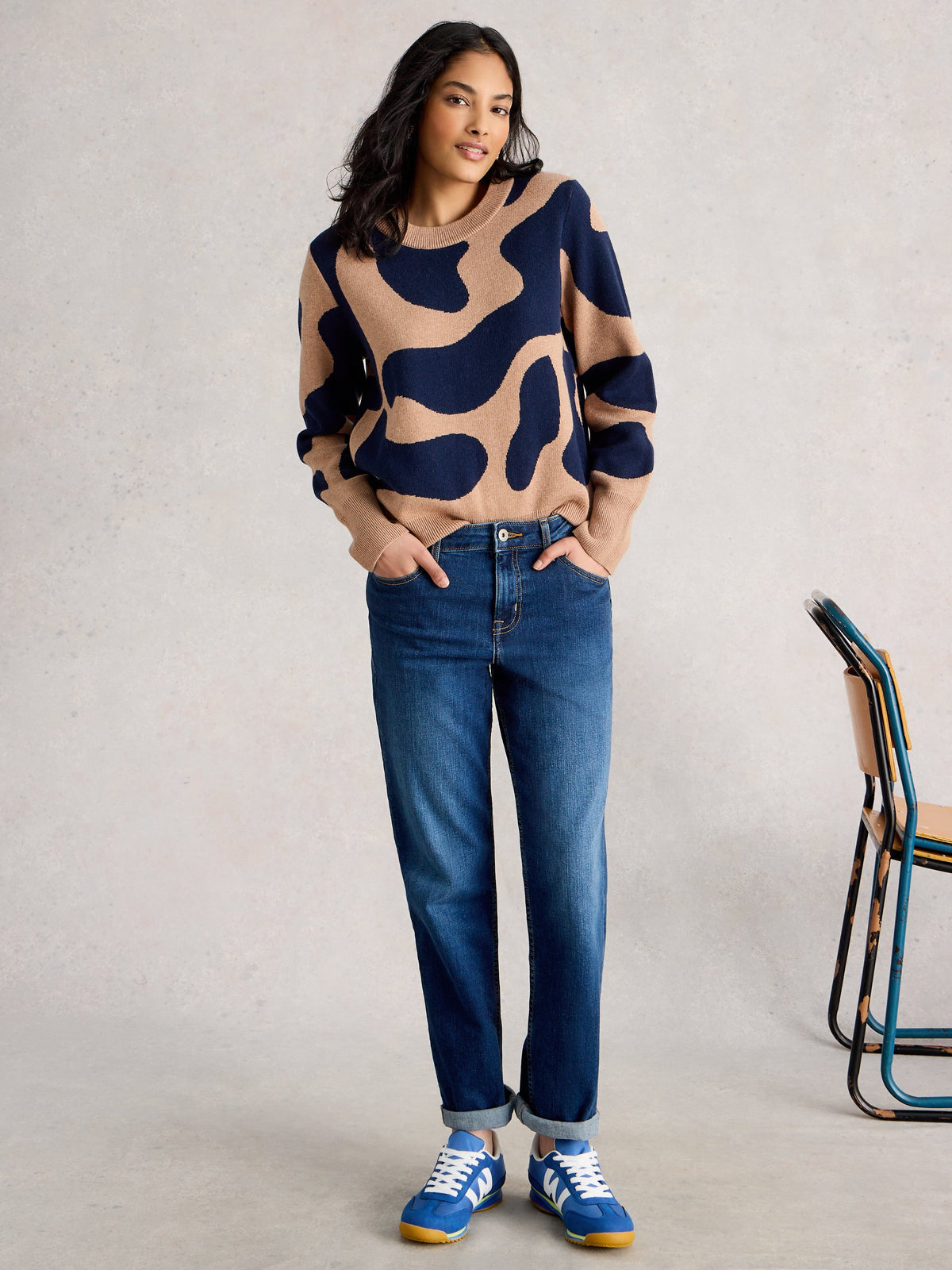 An image of the White Stuff Katie Abstract Jumper