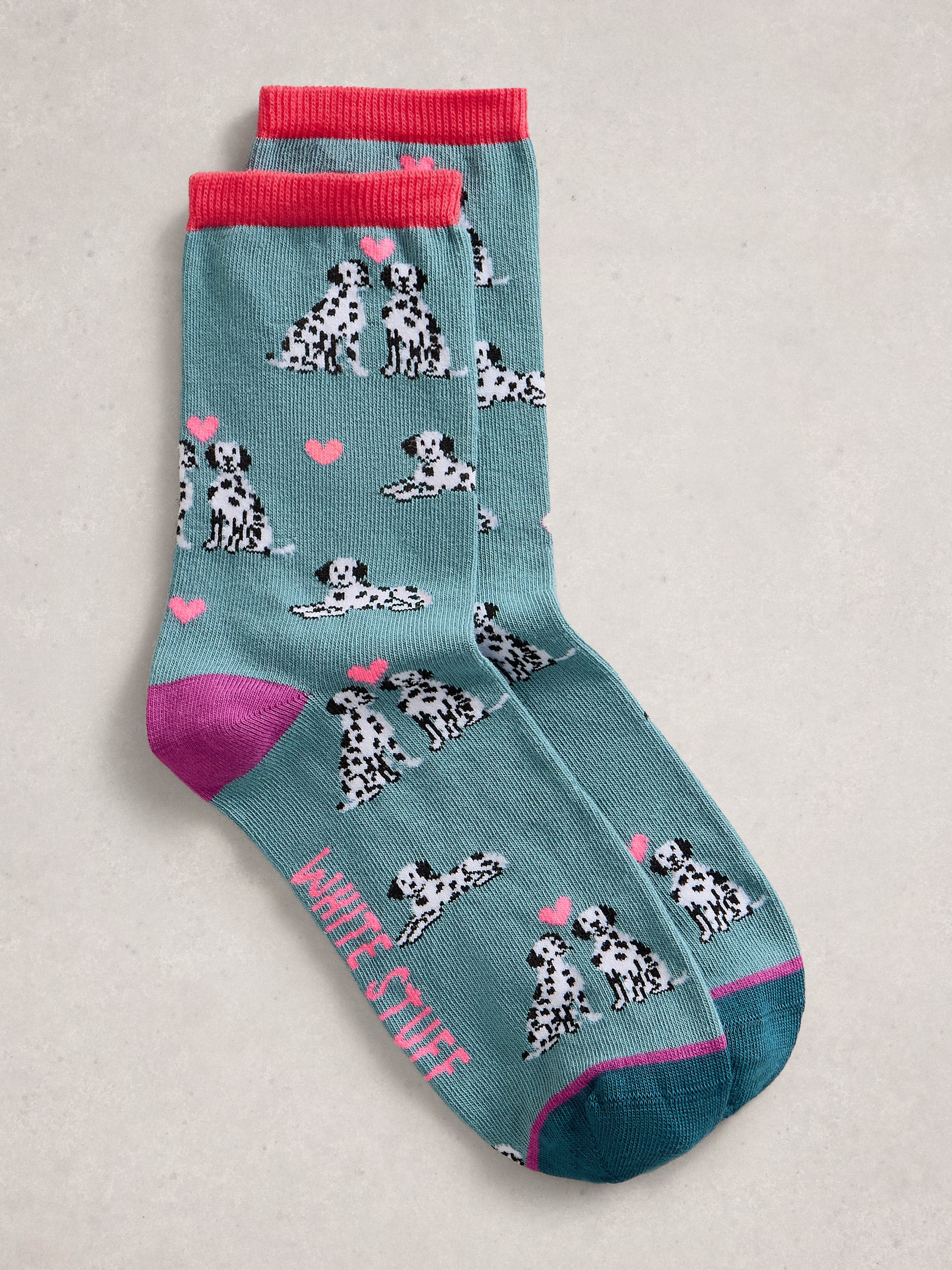 An image of the White Stuff Novelty Dalmation Ankle Sock