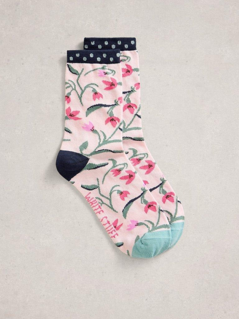 An image of the White Stuff Floral Ankle Sock