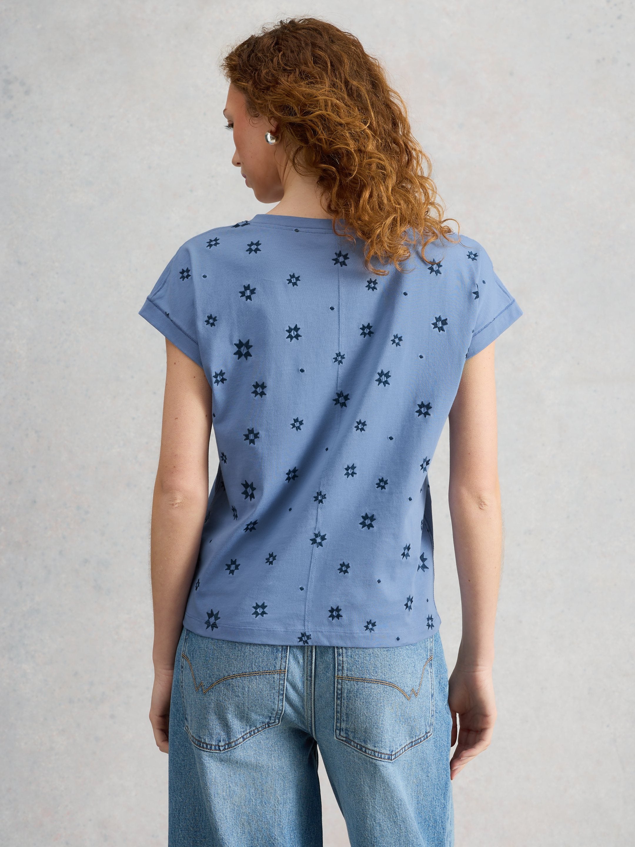 An image of the White Stuff Nelly Embroidered Tee