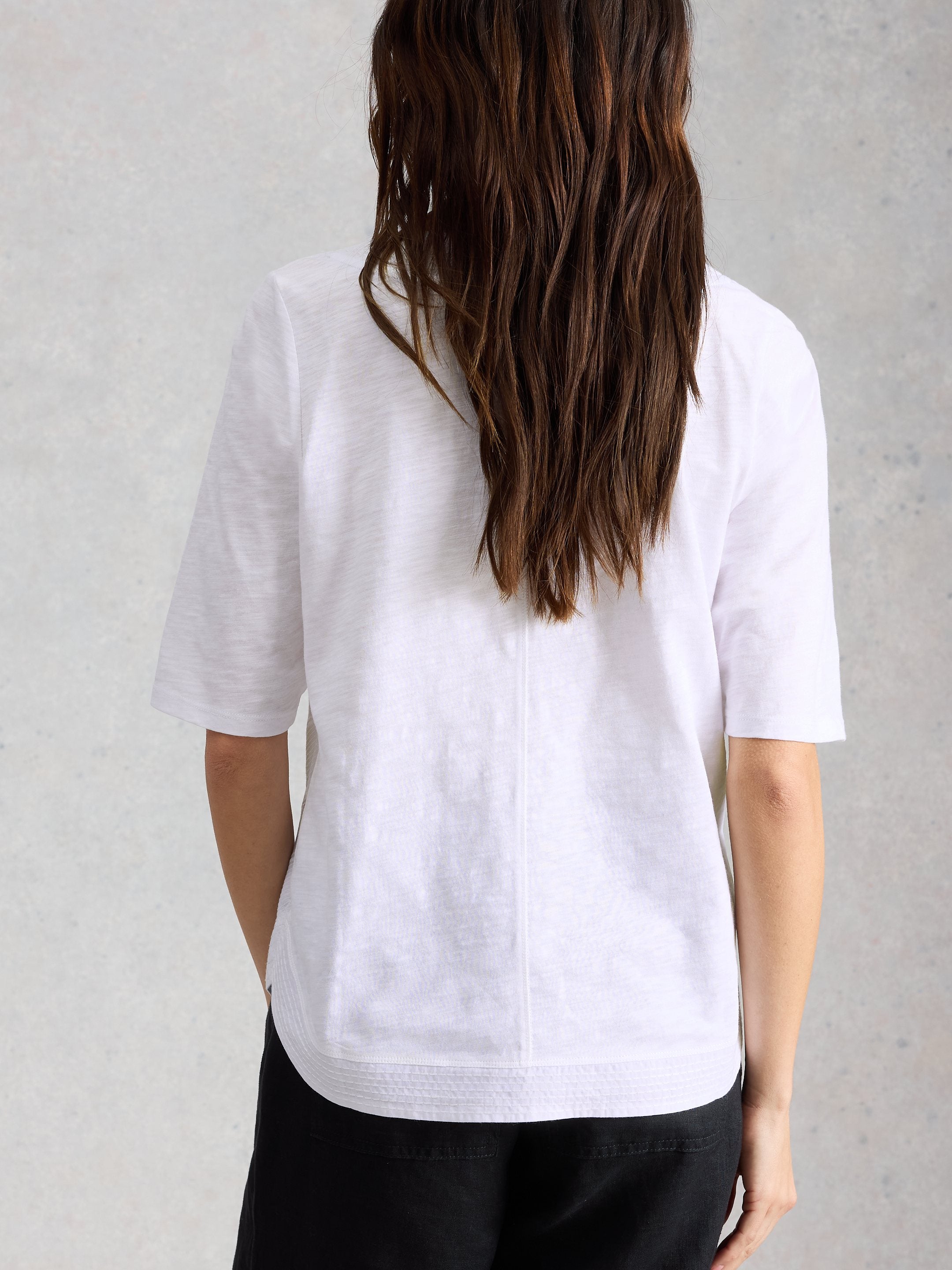 An image of the White Stuff Weaver Broderie Tee
