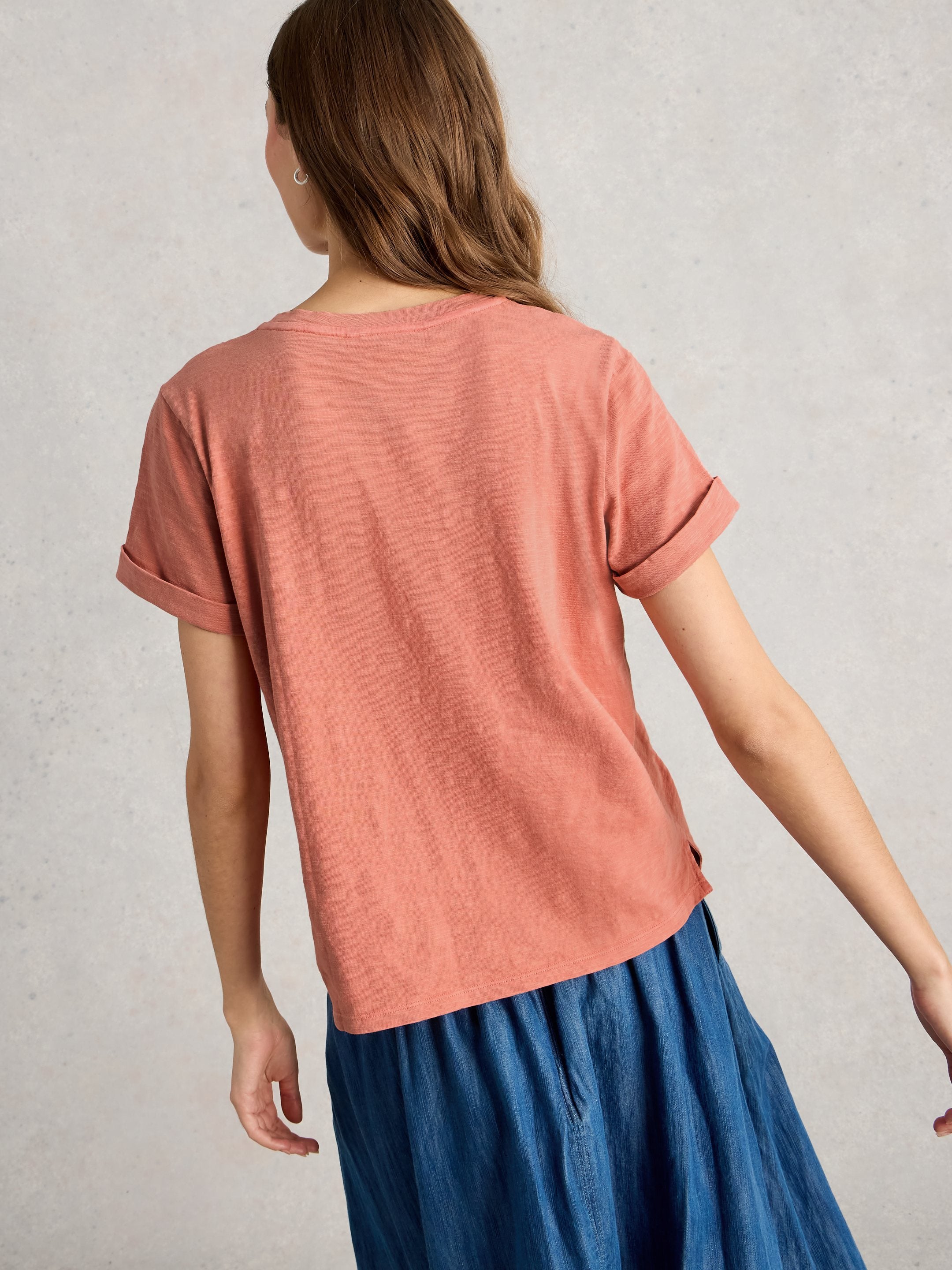 An image of the White Stuff Gina Embroidered Tee