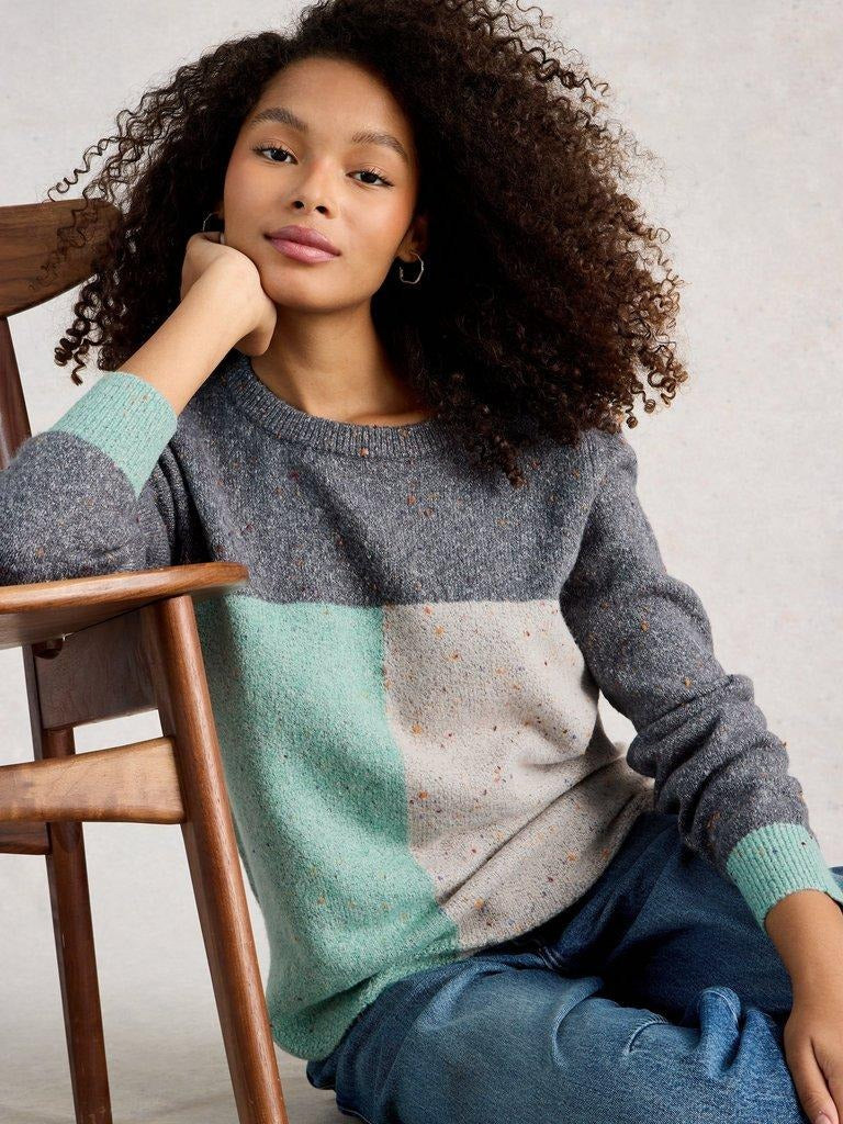 An image of the White Stuff Talia Nep Colourblock Jumper