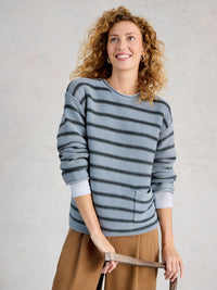 An image of the White Stuff Gigi Stripe Washed Jumper