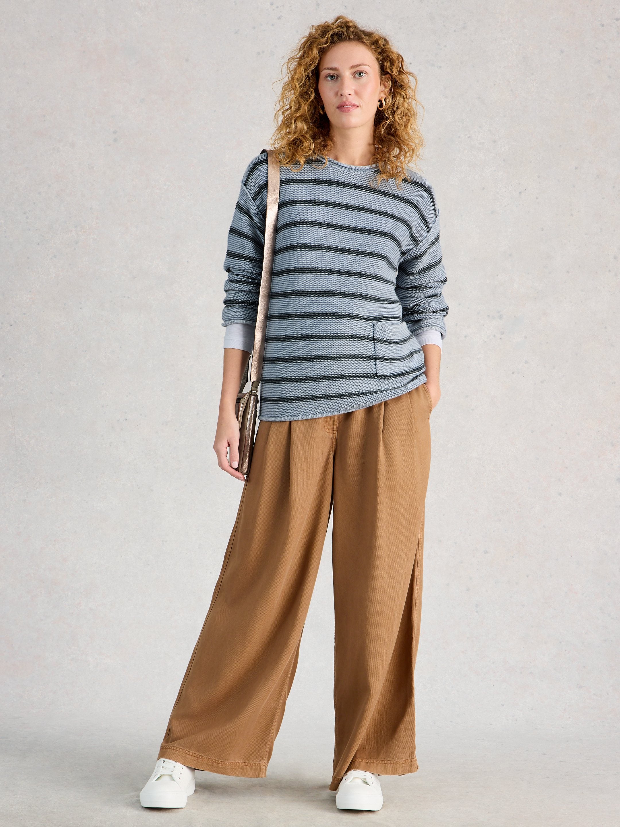 An image of the White Stuff Gigi Stripe Washed Jumper