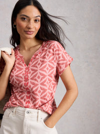 An image of the White Stuff Nelly Embroidered Tee