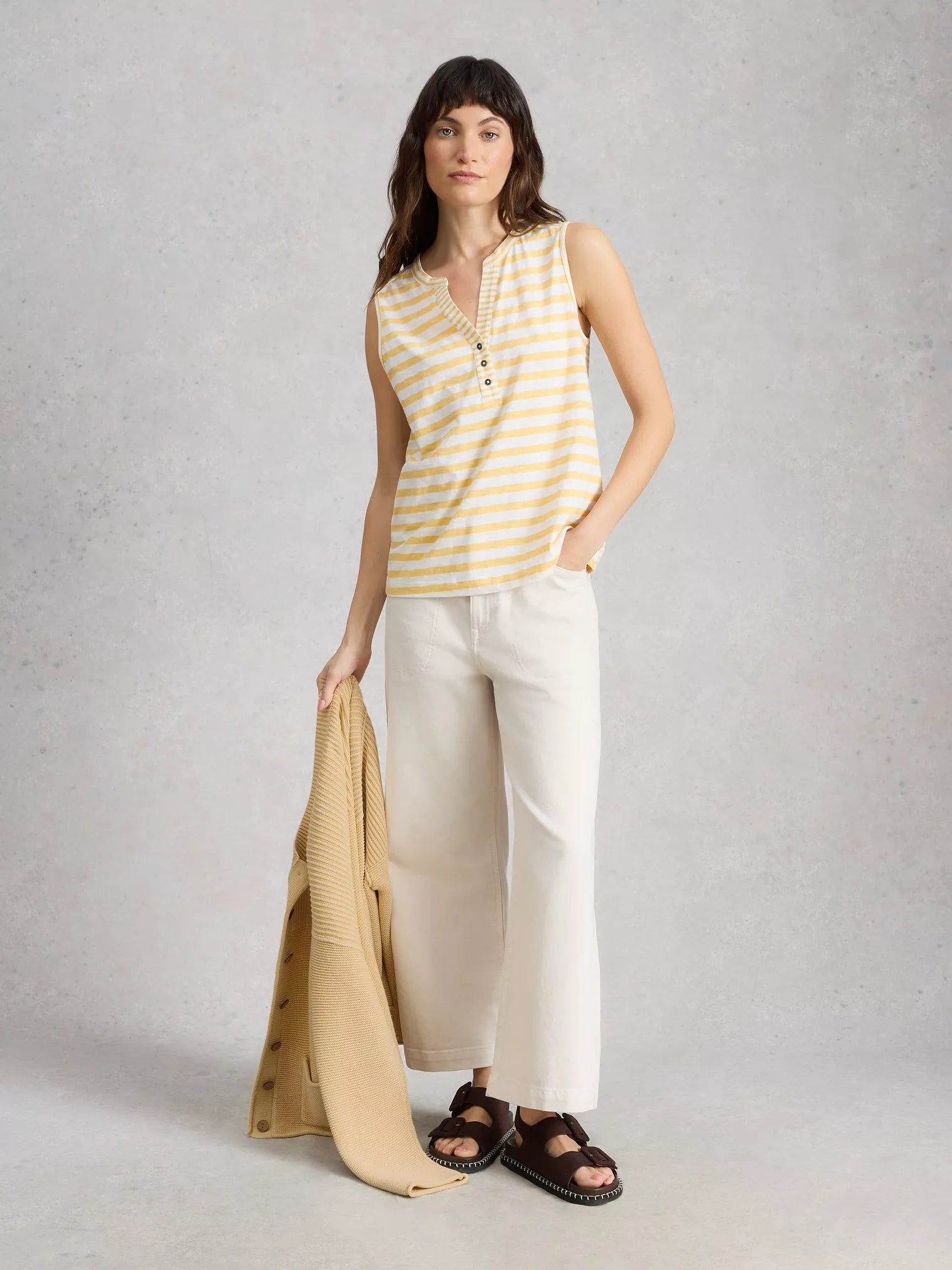 Nora Notch Stripe Vest