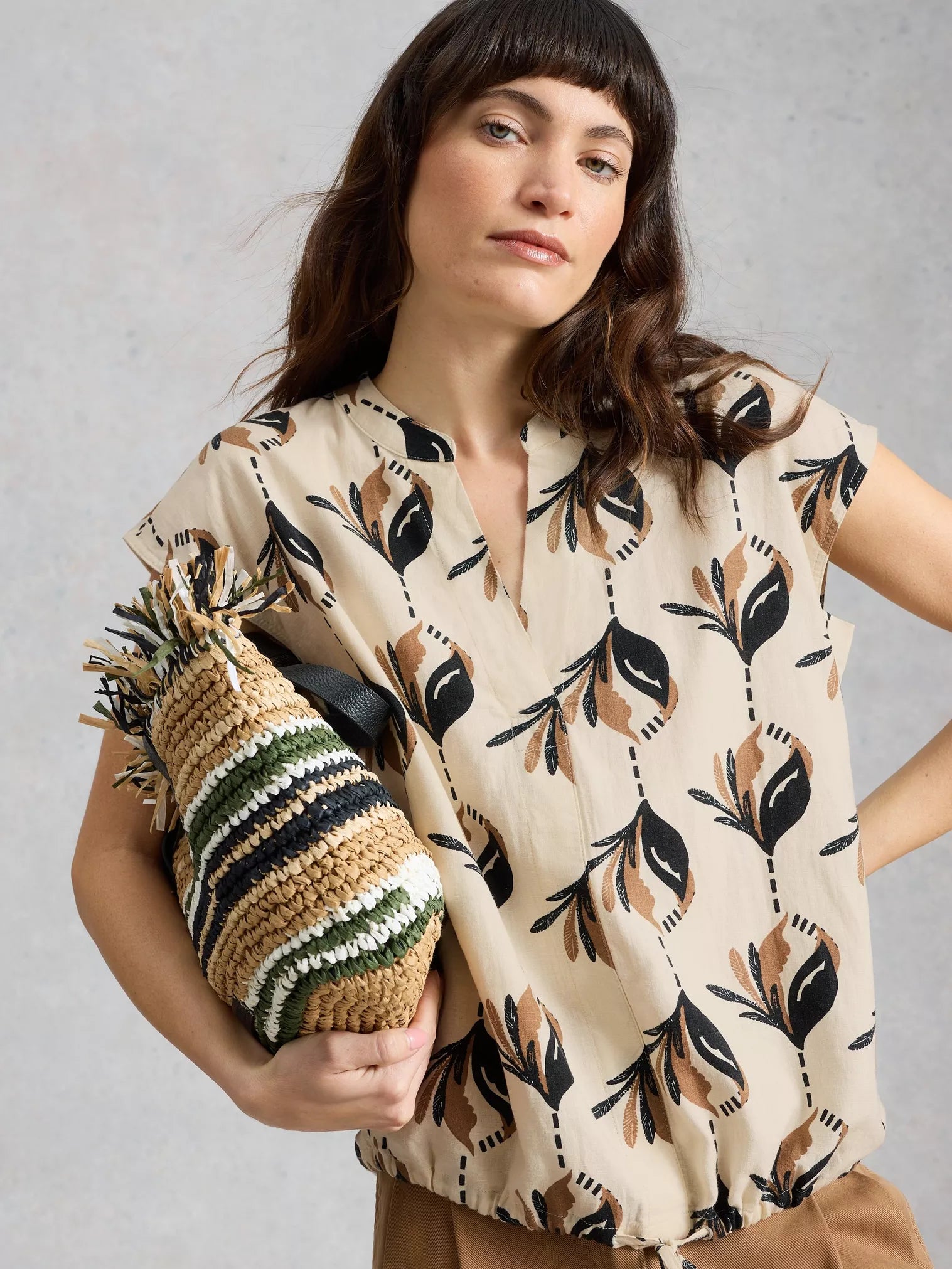 Nicole Linen Blend Top