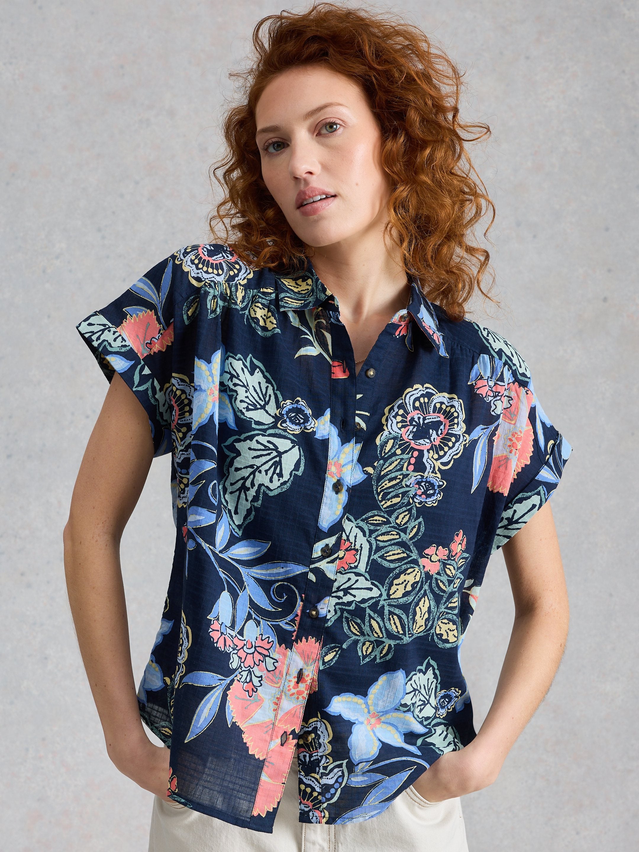 An image of the White Stuff Orla Button Through Shirt