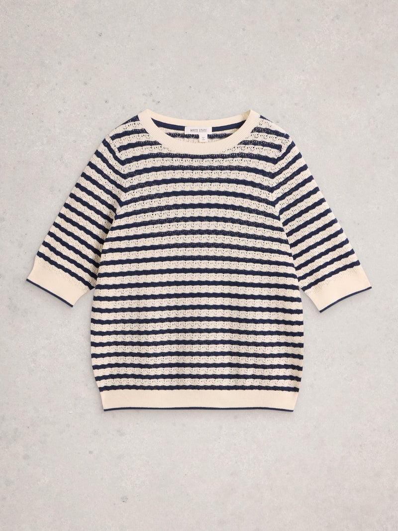 An image of the White Stuff Holly Pointelle Tee