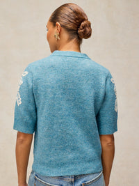 Knitted Embroidered Tee