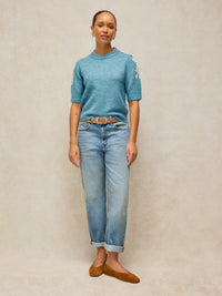 Knitted Embroidered Tee