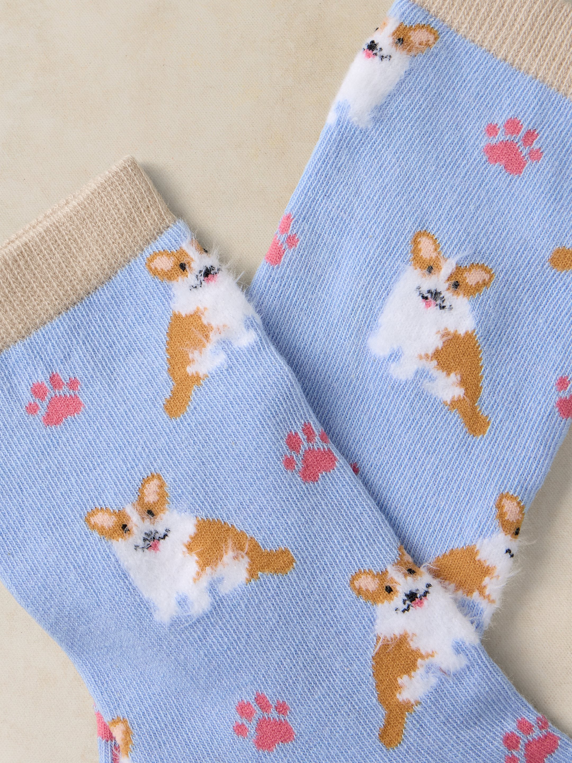Fluffy Corgi Ankle Sock