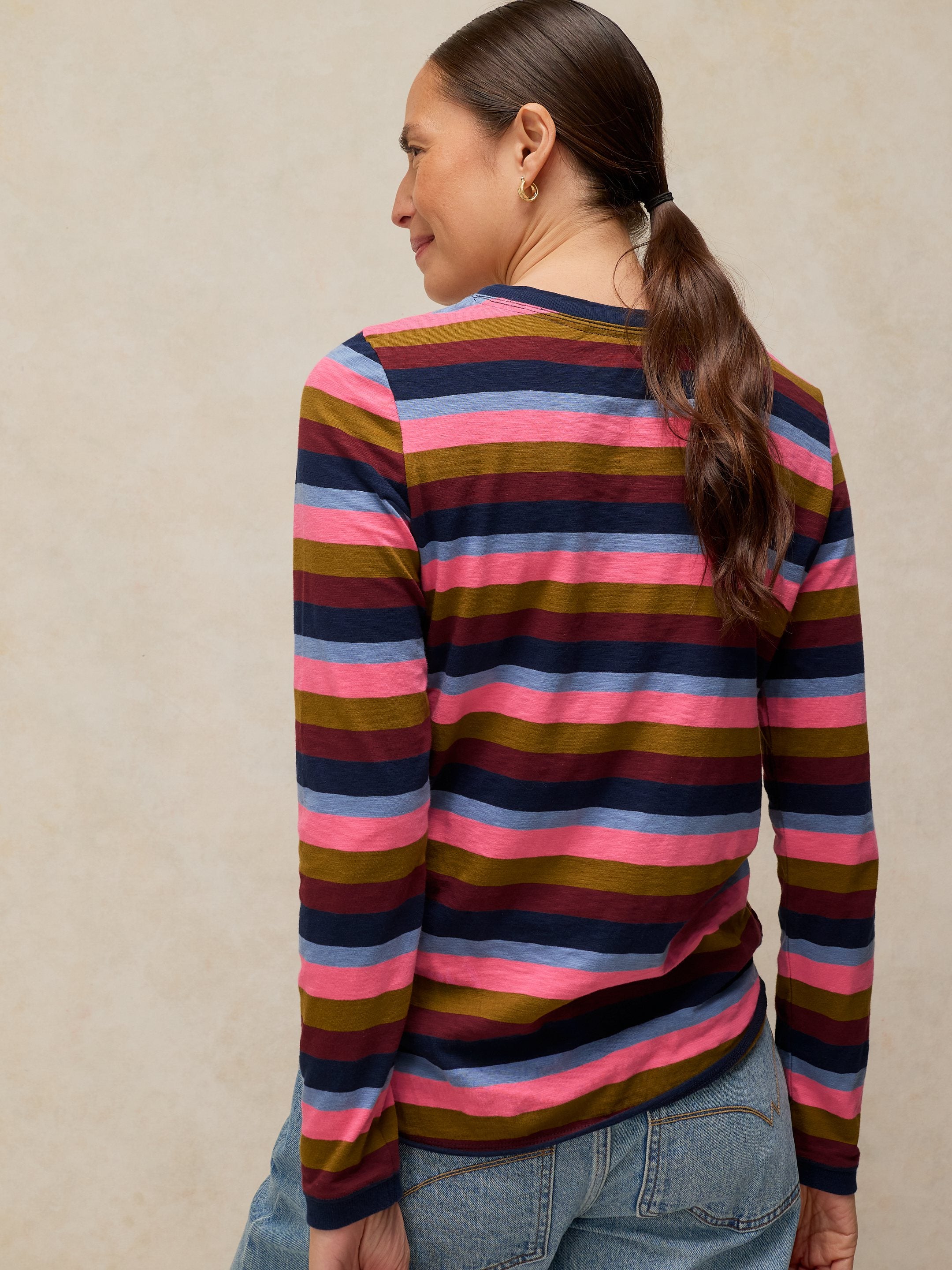 Clara Stripe LS Tee