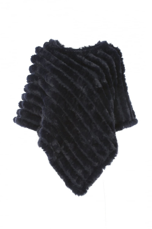An image of the Jayley Faux Fur Poncho