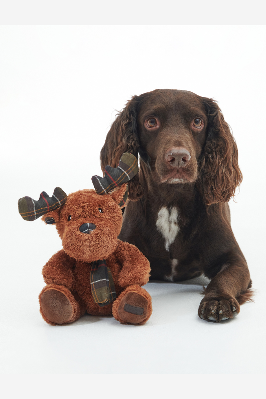 An image of the Barbour Reindeer Dog Toy