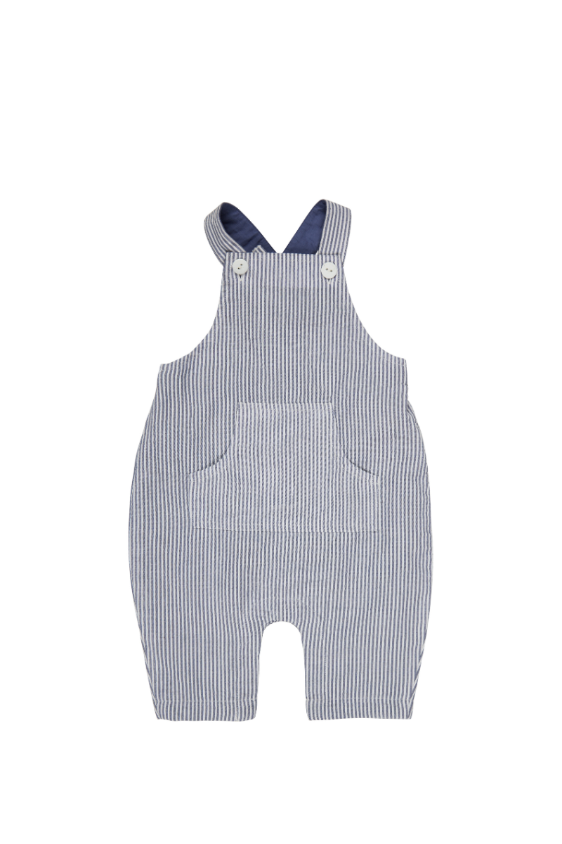 Baby Dungarees (Seersucker Fine Stripe)