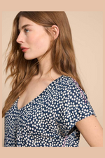 An image of the White Stuff Ivy Linen V-Neck Tee