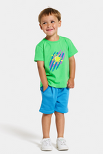 Didriksons Corin Shorts 2. Soft kids shorts with an elasticated waist, two pockets, and a brushed fleece finish