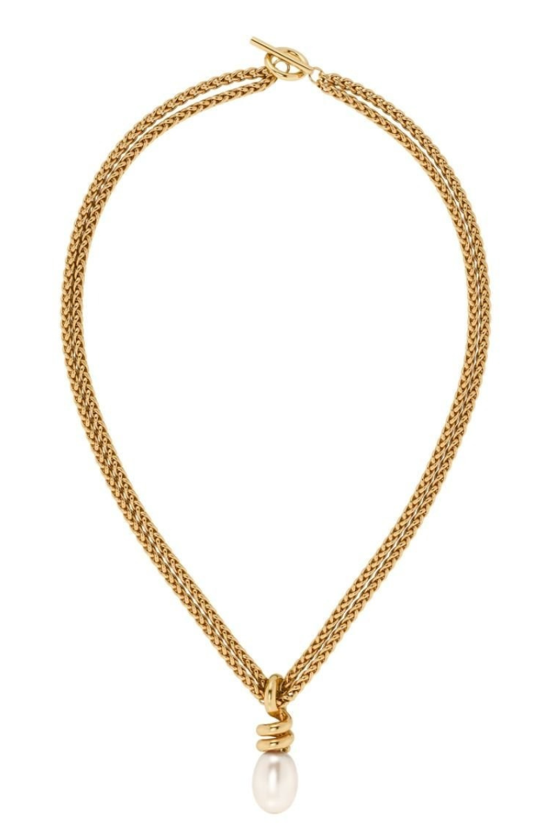 An image of the Edblad Swivel Necklace Pearl L Gold