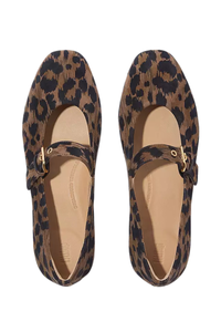 Delicato Leopard Suede Mary Janes