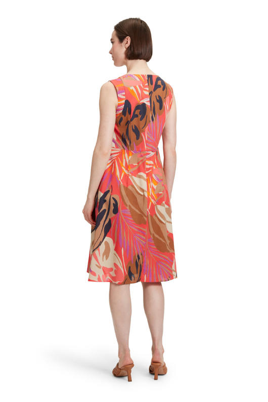 An image of the Betty Barclay Leaf Pattern Dress