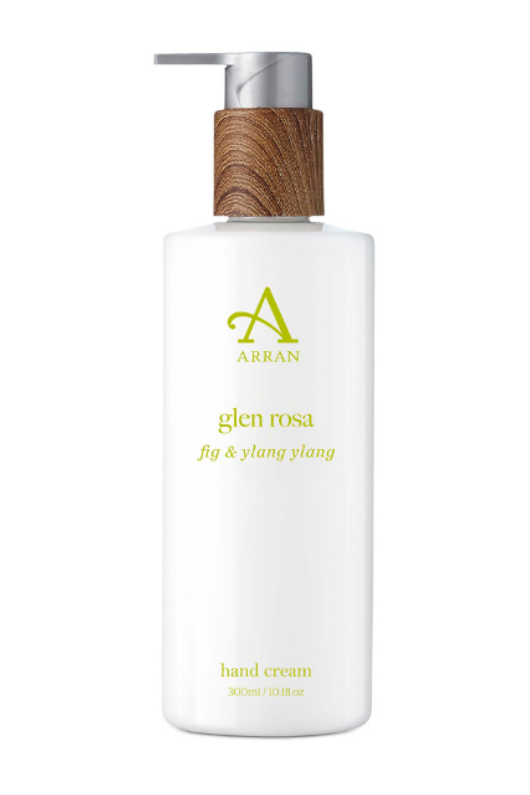 An image of the ARRAN Sense of Scotland Glen Rosa Fig & Ylang Ylang 300ml Hand Cream.