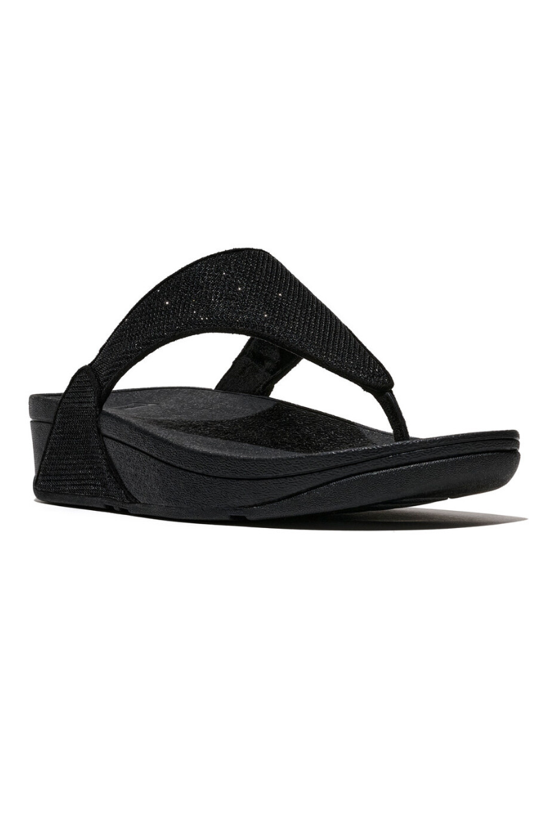 An image of the Fitflop Lulu Shimmerglitz Toe-Post Sandals