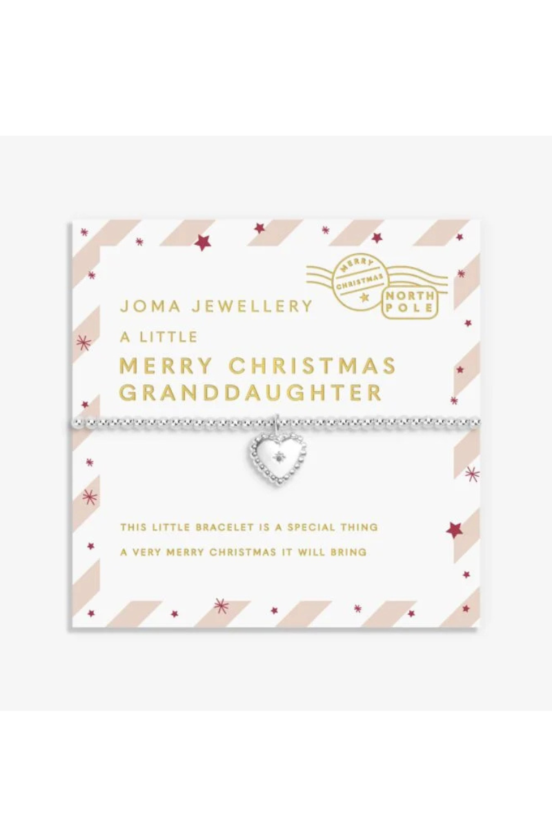 An image of the Joma Jewellery Love From Santa 'Merry Christmas Granddaughter' Bracelet