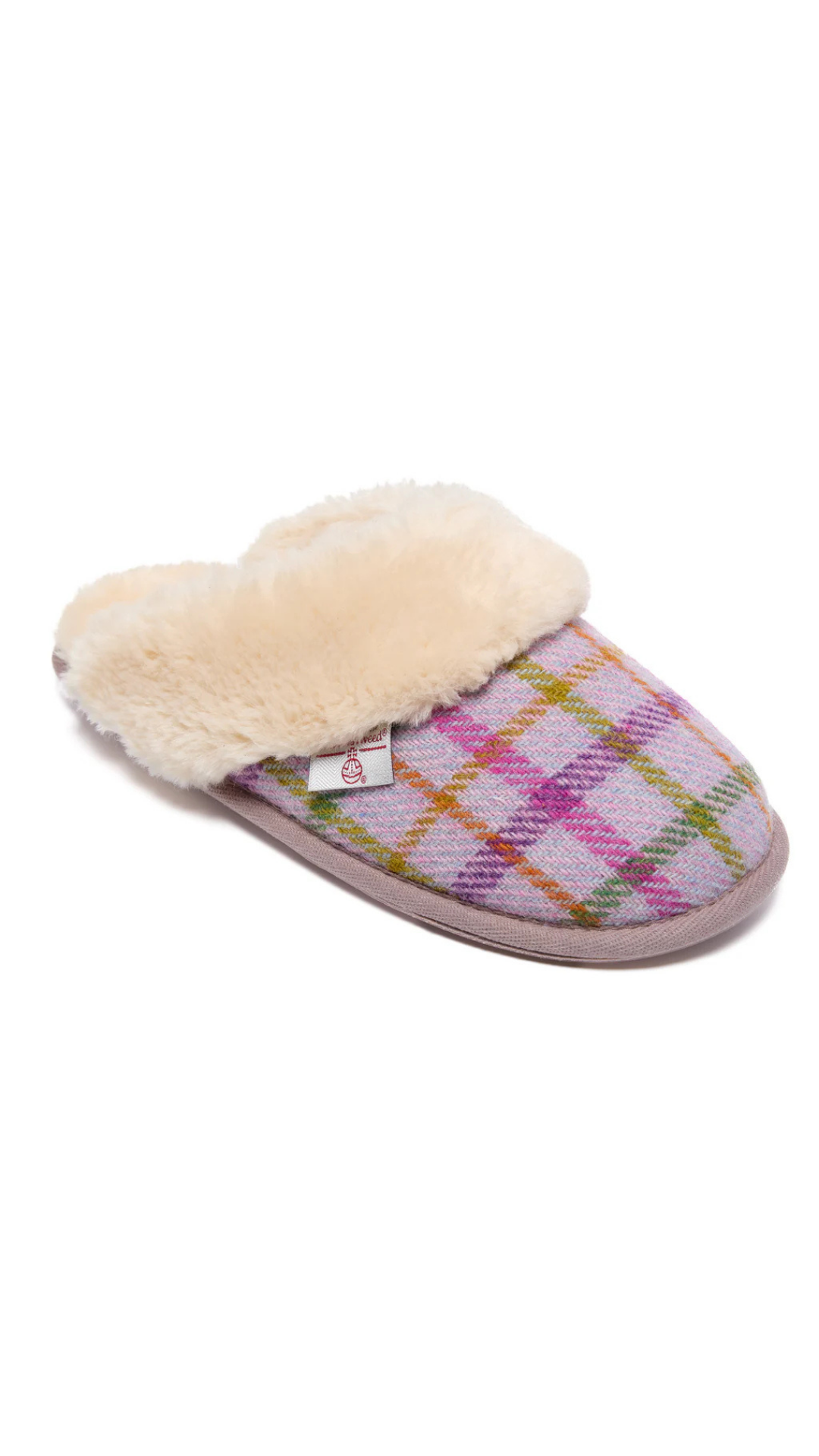 Pippa Faux Fur Lined Harris Tweed Mule