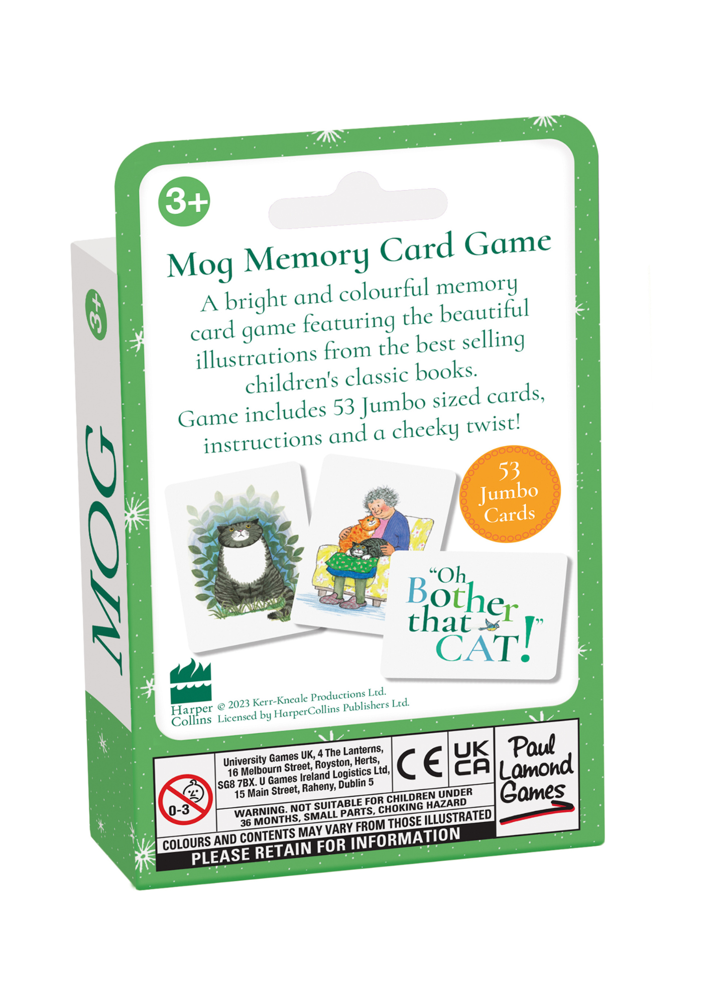An image of the University Games Mog The Forgetful Cat Card Game
