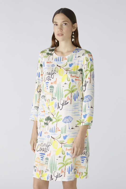 An image of the Oui Multi Print Shift Dress