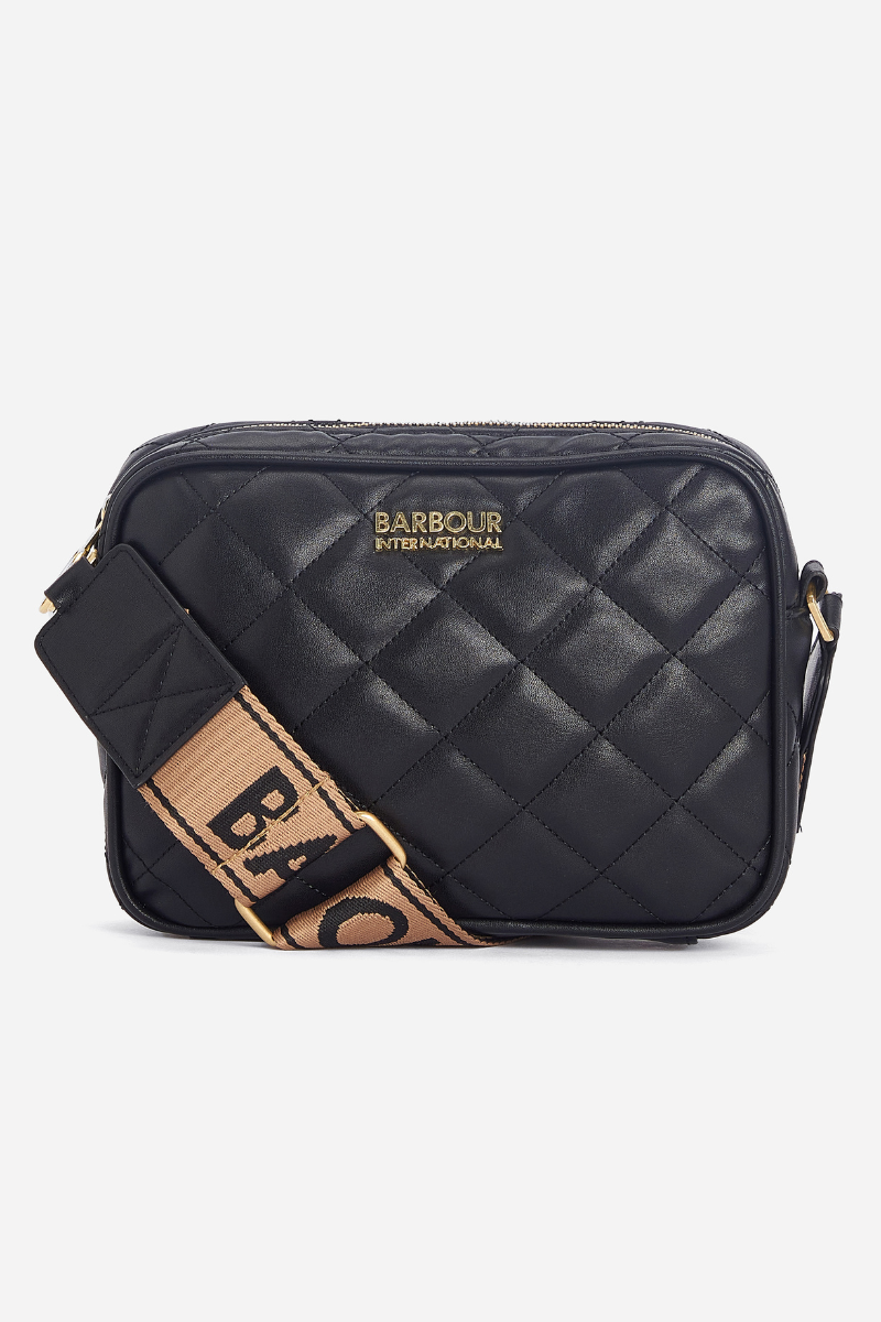 An image of the Barbour International Quilted Sloane Crossbody Bag