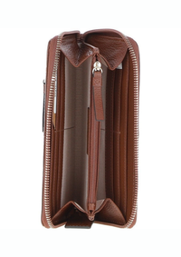 An image of the Ashwood Leather Zip Around Large Leather Purse