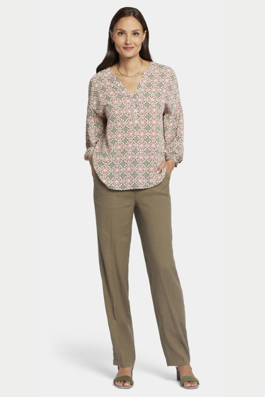 An image of the NYDJ Paulina Peasant Blouse