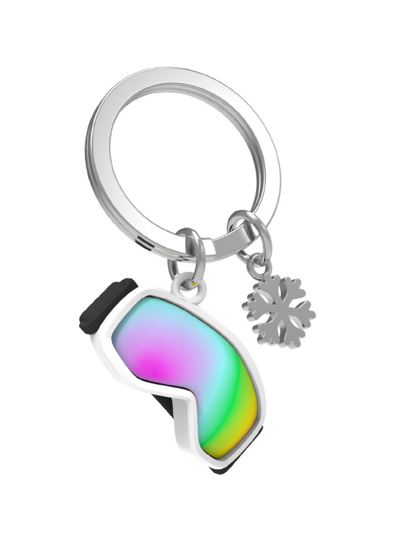 An image of the Oli Olsen Winter Sports Goggles & Snowflake Keyring